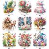 Acrylic 2D Flat DIY 5D DIY Diamond Art Tabletop Decorations Diamond Painting Desktop Decorations for Home Office Desktop Decor