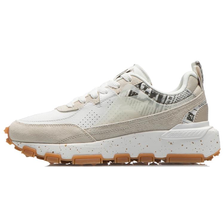 New LiNing Rebound Cushioning Low-Top Running Shoes Women's White Gray AGCR286-1