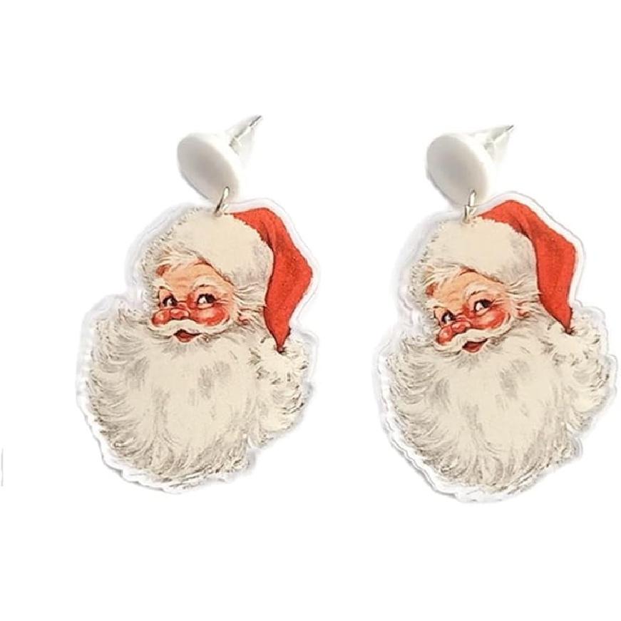 Письма Деду Морозу Дерево Подсолнух Цветные Деревянные Серьги-подвески Мультяшные Рождественские для Женщин Подарок Украшения Рождественская Вечеринка Снежинки Звезда Дерево acrylic