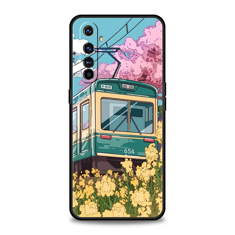 

Вишневый японский Traint гора Fuji для Realme 11 10 9 8 5G 7 6 GT2 Pro Plus C21 C11 C25 C35 чехол для Realme GT Neo 2 3 3T чехол Realme GT2 Pro