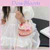 Entzückende Prinzessin Perlen Handtasche Für Mädchen Mini Pu Leder Umhängetasche