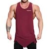 Herren-Fitness-Kleidung, Sommer, hautfreundlich und weich, ärmellose T-Shirts, atmungsaktiv, lockere Mode, unregelmäßiger Saum, Bodybuilding-Tanktops