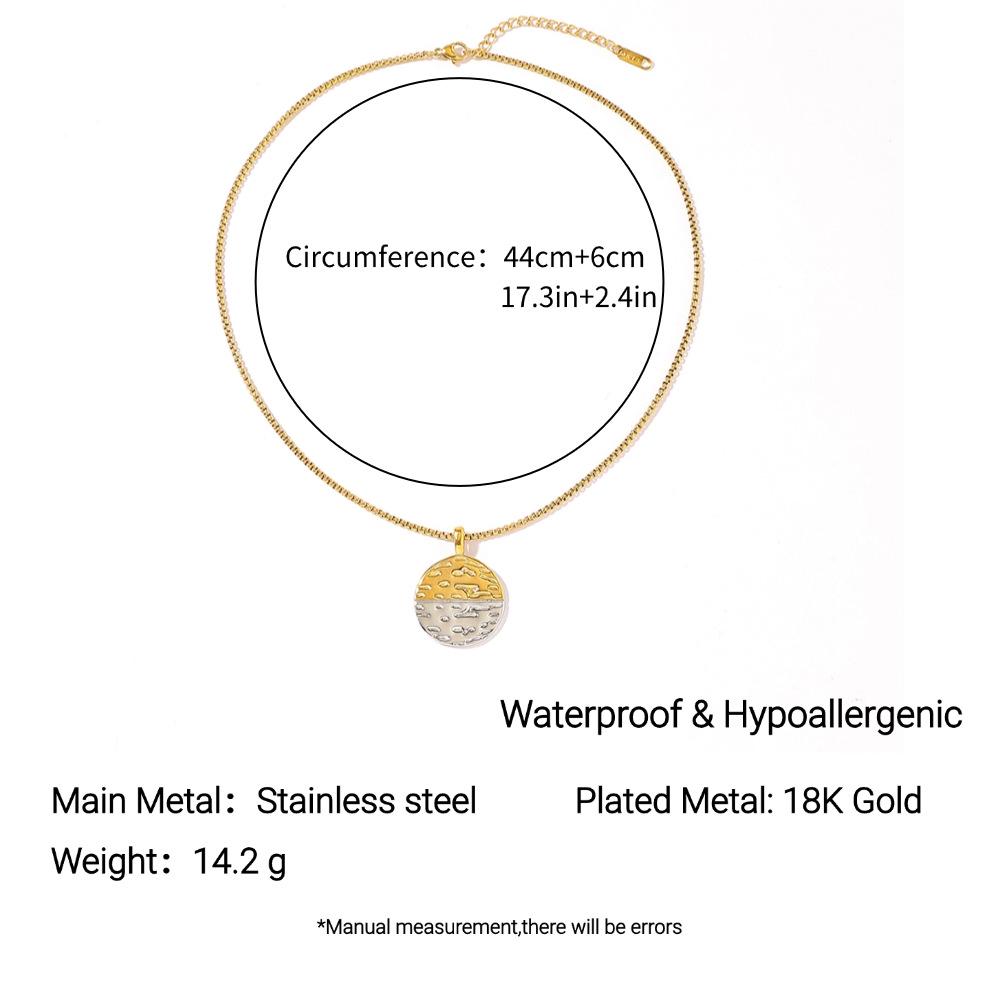 

Yingtai 18k Gold Plated Stainless Steel Necklace - Retro Geometric Design for Women