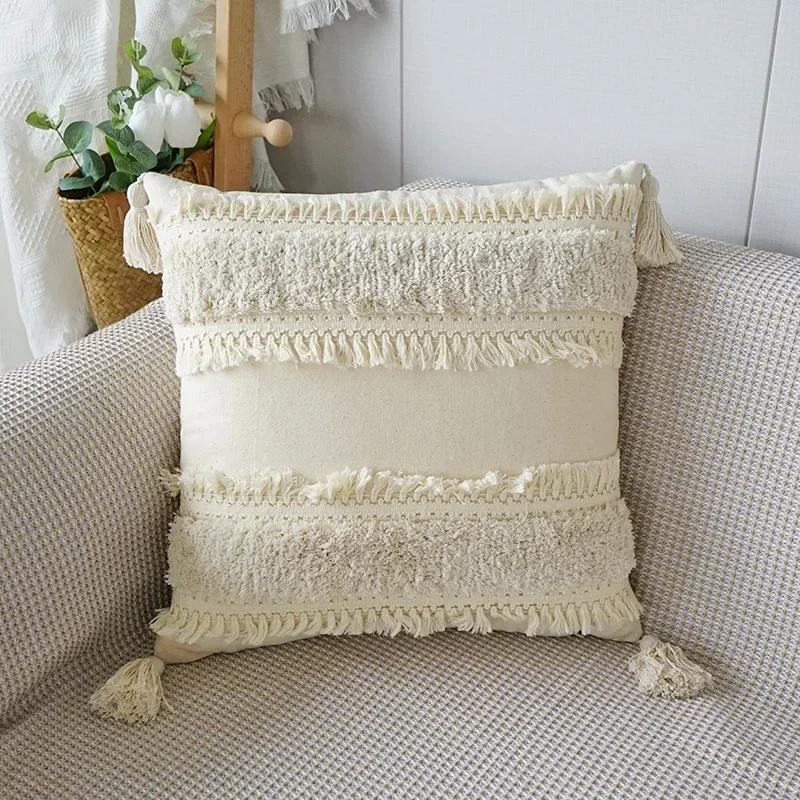 Nordic Plush Cushion Cover 45x45cm Soft Case Boho Decorative Pillow Case For Sofa Living Room Throw Pillow Cover Home Decor