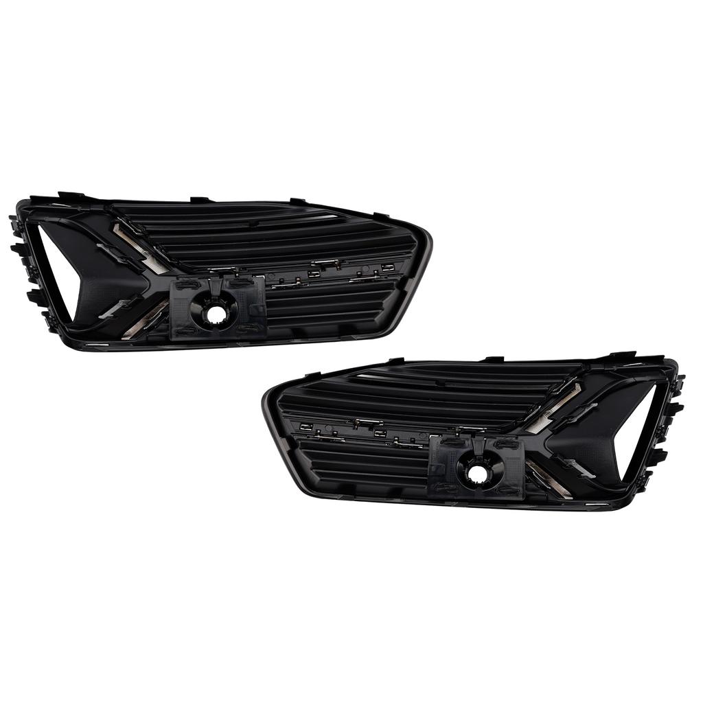 2PCS Front Bumper Fog Light Cover Grille Grill Fit A6 C8 2019-2023