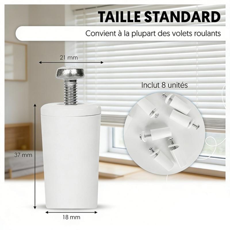 8Pcs Plastic Roller Blind Stops Heavy Duty Blind Stops Upgrades for Enhancing Curtain Functionality & Aesthetic Value