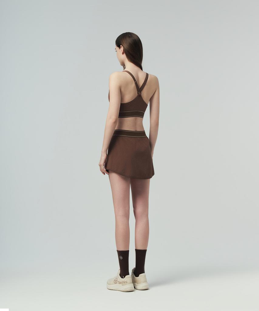 SERGIO TACCHINI W Lightweight Woven Skirt (D.Brown)
