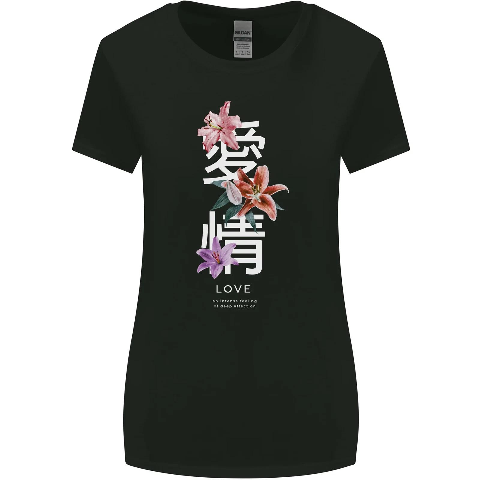

Japanese Flowers Quote Japan Love Womens Wider Cut T-Shirt 4XL