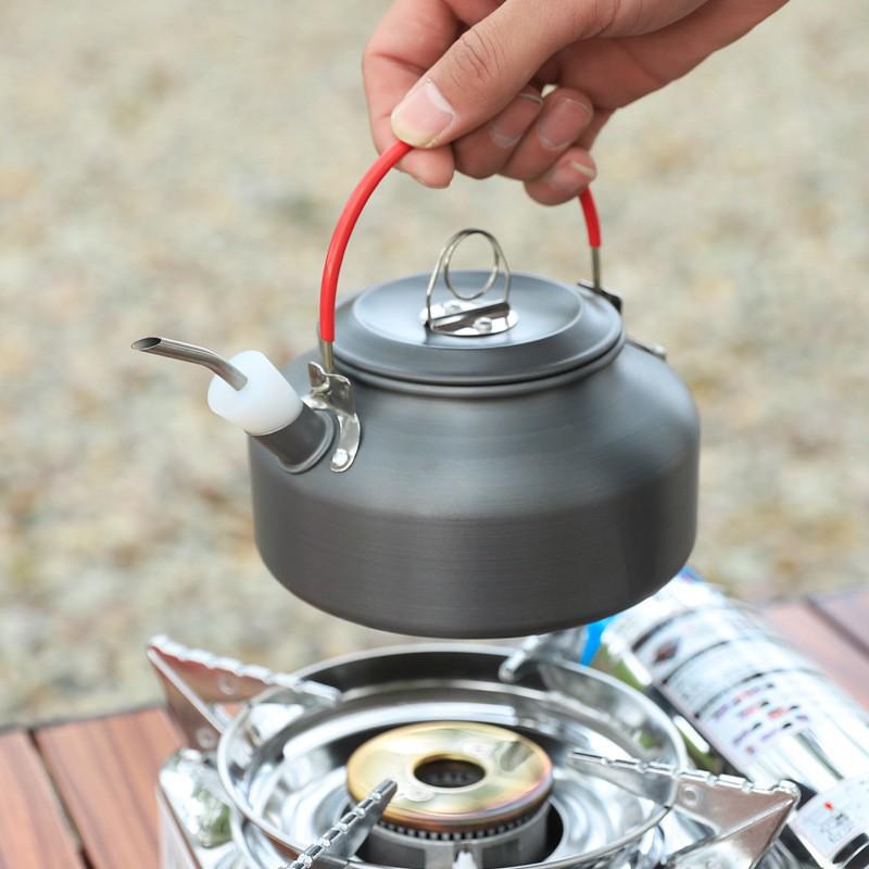 Portable Outdoor Coffee & Tea Kettle Set - 1.2L & 1.8L Camping Cookware with Pots and Pans