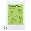 Missha Airy Close-fitting Sheet Mask Green Tea, 10 Pcs