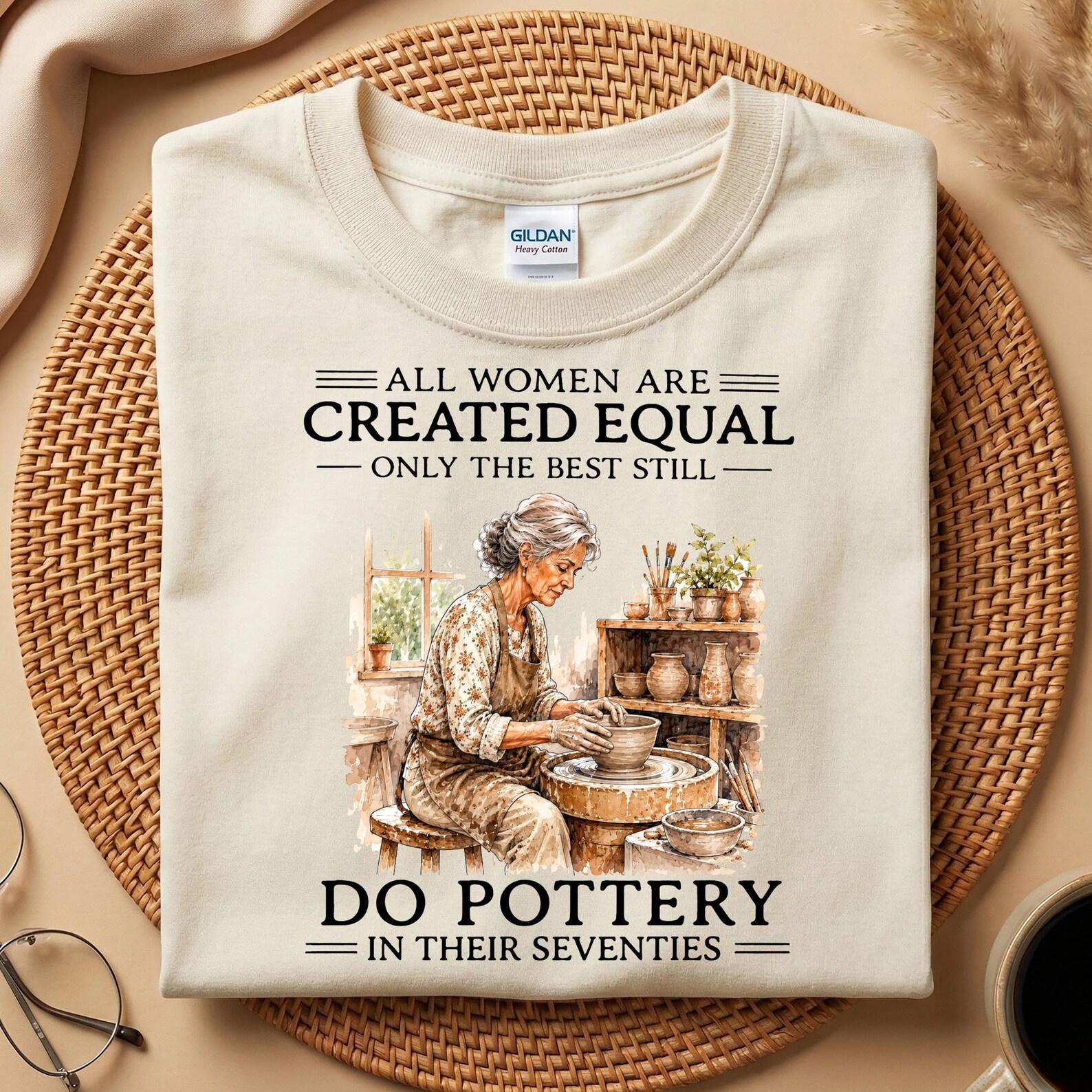 70th Pottery Birthday T-Shirt, Funny Pottery Lover Gift, Potter Seventies Shirt, Ceramic Artist Tee, Pottery Mom Gift S