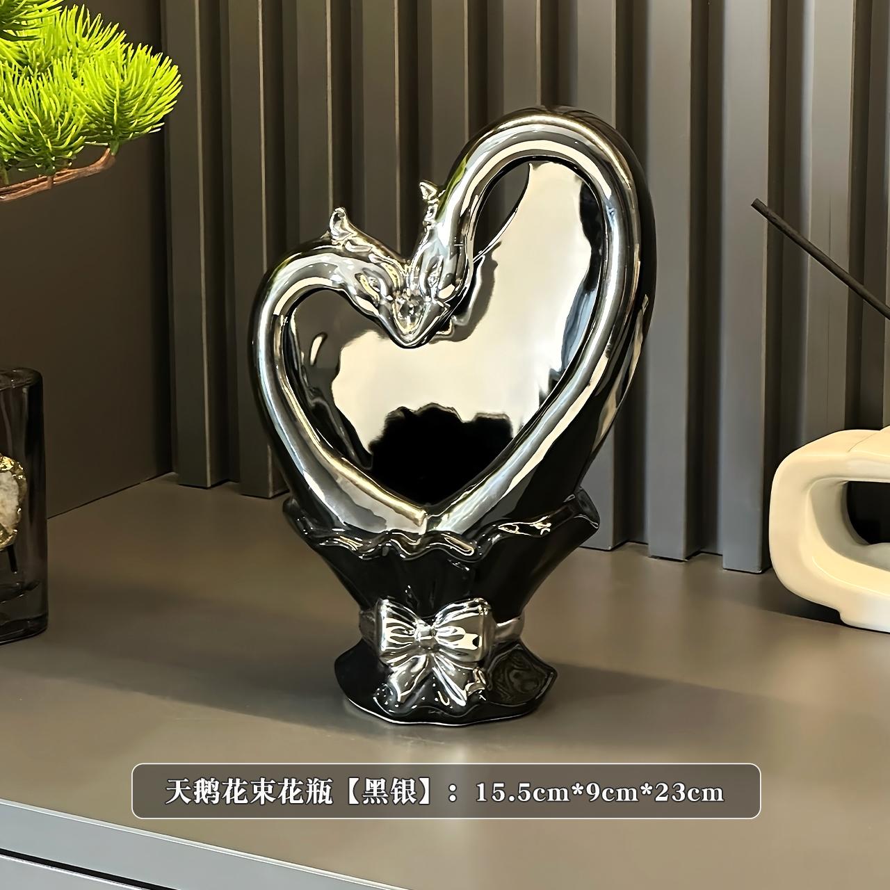 

Modern Ceramic Bouquet Vase Creative Living Room Home Flower Arrangement Luxury High-end Ornaments Decorative Flower Device