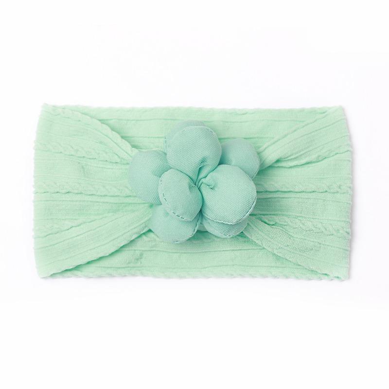 New Twist Children's Headband, Baby Soft Nylon Lift Flower Seamless Wide Headscarf, Baby Headband