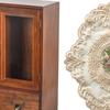 Wooden Storage Cabinet Cosmetic Box Multifunction Makeup Shelf Rack with Compartments Desk Organizer