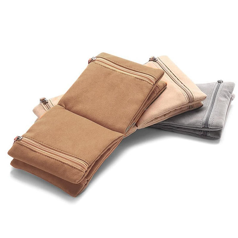 Foldable Jewelry Organizer Multiple Compartments High Capacity Travel Jewelry Storage Bag Zipper Delicate Clutch Bag Travel