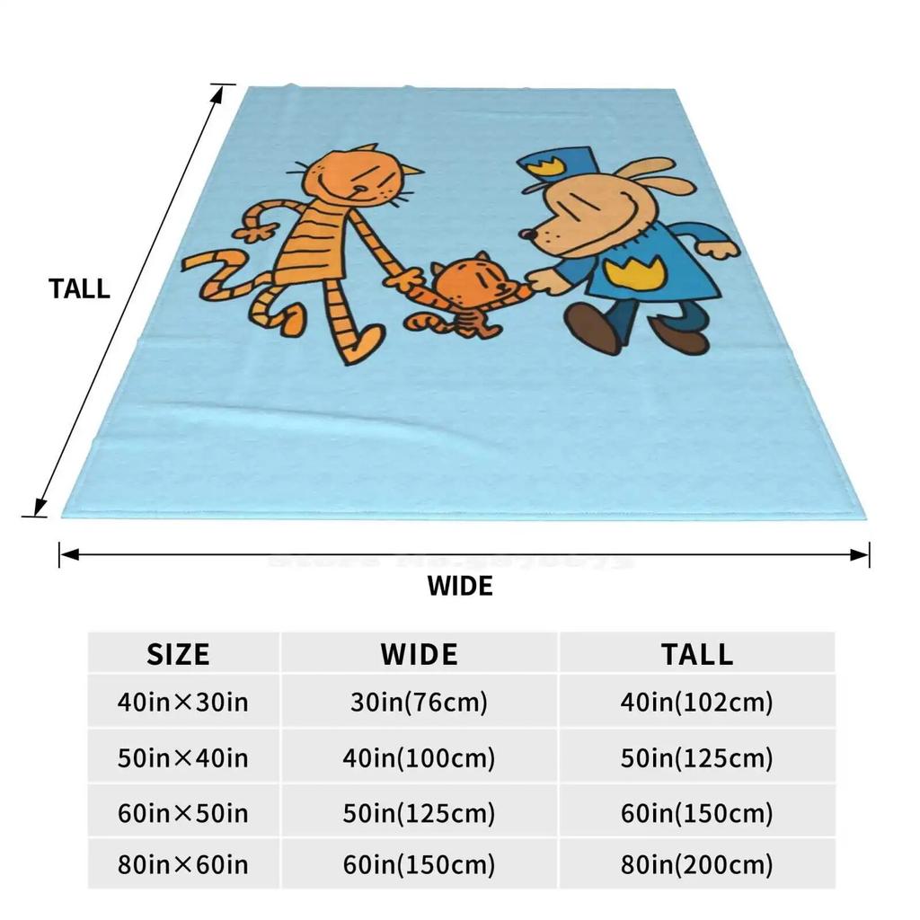 Dog Man , Lil Petey , And Big Petey Fan Art New Arrival Fashion Leisure Warm Flannel Blanket Pilkey Captain Underpants Graphic