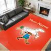 Crystal Velvet Rug Custom Name Text, Soft Non Slip Floor Mat Home DecorPippi Longstocking