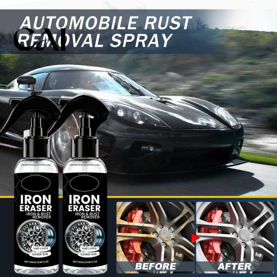 Iron Remover for Wheels Spray Cars, Rust Brake Dust, Car Paint 120ml Metal Cleaner Auto Paint, Fast Dissolve Stain And Oxidation