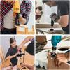 Self-Centering Dowel Jig, Vertical Drill Guide Locator, Woodworking Straight Hole Puncher for Wood Panel Dowel Joint Drilling