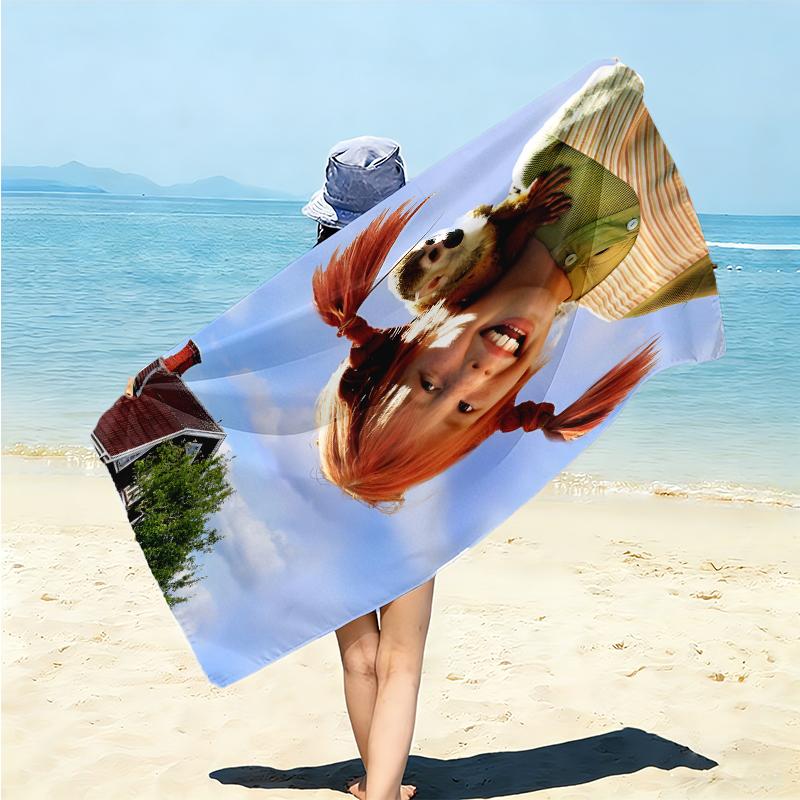 1Pc Girl Hair Upside Down Beach Towel Microfiber Beach Towel Thin Absorbent For Beach Swimming Yoga Bath Sports 0917275