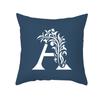 45X45CM Blue Letter Solid Print Cushion Cover Pillow  Home Living Room Sofa Bedroom Decoration Throw