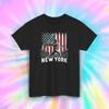 New York Baseball Patriotic American Flag Graphic Sports T-Shirt S-5XL