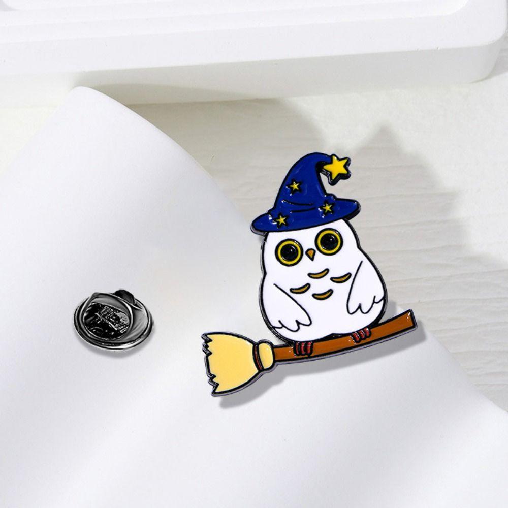 Pumpkin Skeleton Brooch Zinc Zinc Zinc Alloy Flying Broomstick Cat Brooch Cartoon Pin Unisex