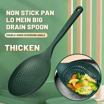 Kunststoff Große Sieb Löffel Ablauf Scoop Hitzebeständig Lange Griff Siebe Sieb Lebensmittel Pasta Siebe Küche Filter Gadgets