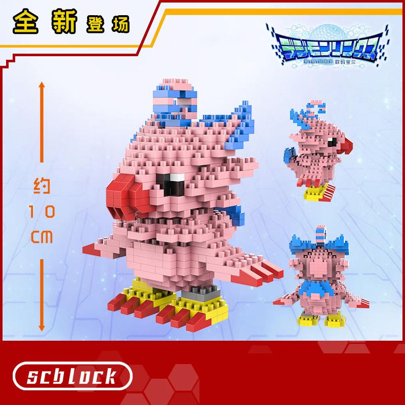 Digitální monstrum Agumon Gabumon Mini stavebnice Piyomon Greymon DIY Mikro cihličky Tentomon Gomamon Figurky Hračky Pro děti Dárek
