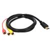 כבל ממיר אות יציב Plug Play נגד הפרעות תאימות רחבה שידור שמע 1080P כבל מתאם וידאו HDMI-תואם ל-3 RCA