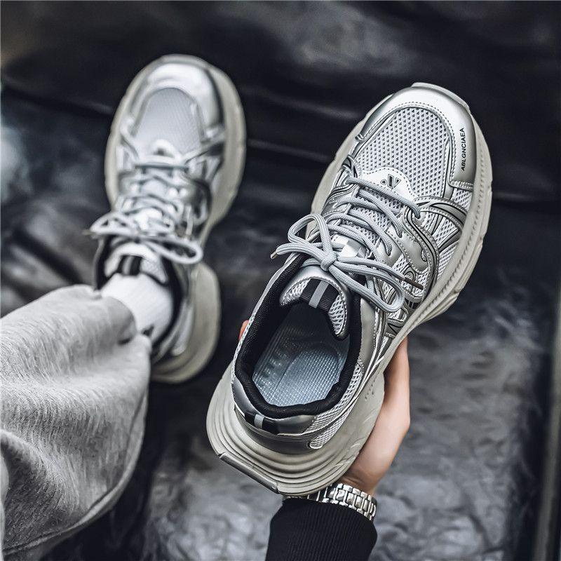 Stylish Mesh Upper Breathable Running Thick Platform Men's Casual Sneakers Designer On Sale Original Fashion Male Sports Shoes