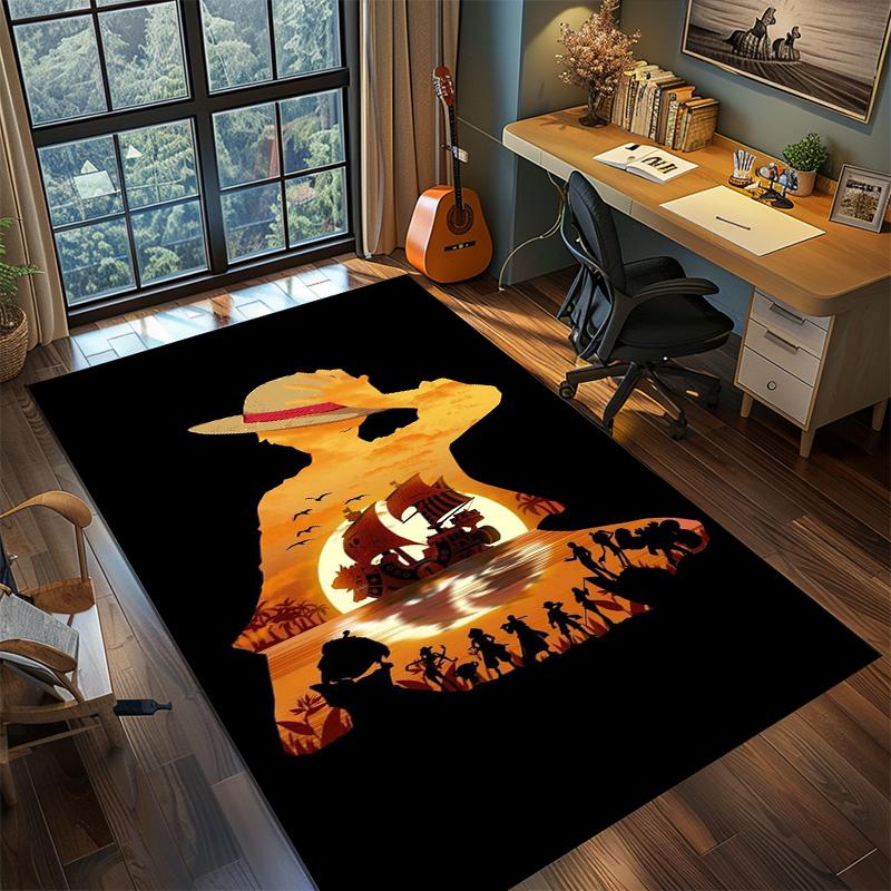 Anime Carpet Rug for Living Room Bedroom Home Sofa Decoration, Non-slip Floor Mat