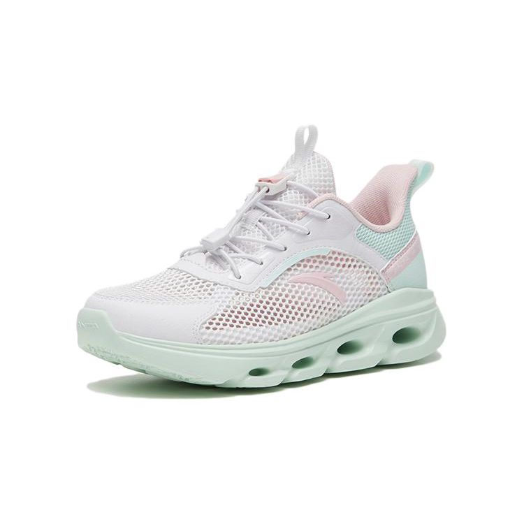 Anta Comfortable Casual Non-Slip Wear-Resistant Lightweight Low-Top Kids Running Shoes Kids sneaker Pink Green 322335520-2