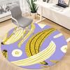 1pc Banana Slices Chair Carpet for Office, Non slip, Soft and Durable Office Rug