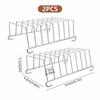 Stainless Steel Bread Rack 8 Slot Toast Organizer Rectangle Display Tool for Buffet Breakfast Kitchen Counter