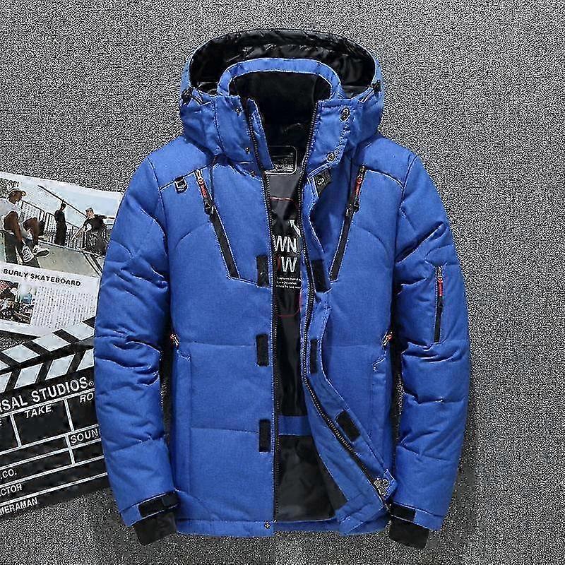Winter White Duck Down Men's Short Outdoor Cotton Jacket Thickened Large Size Warm Youth Jacket 25-26
