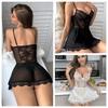 Sensual See-through Ballet Style Lingerie Dress with Waist-Cinching Cut-outs