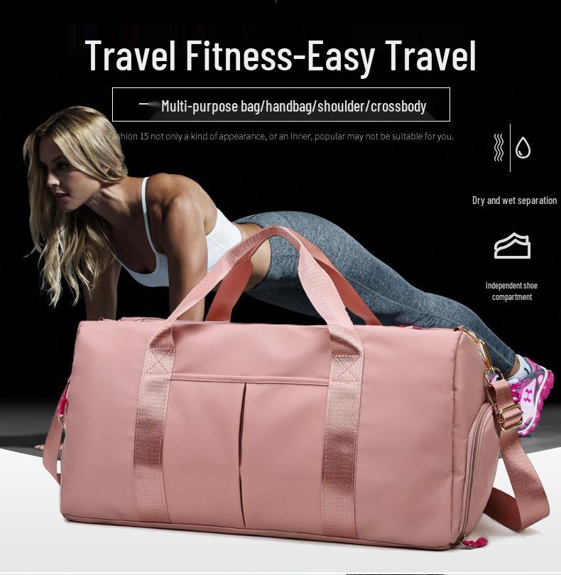 Women's Lightweight Multi-Functional Sports Bag with Shoe Compartment and Dry/Wet Separation