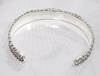 Silver 925 Bangle Bracelet for Men Lily Emblem Double [cmy Select] (11 Cross)
