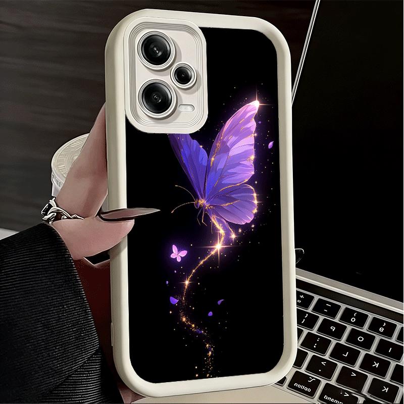 Phone Case for Xiaomi Redmi Note 15 14 13 Pro Plus Beautiful Purple Butterfly Shell 12S 11 11S 11T 5G 14S Soft Silicone Funda
