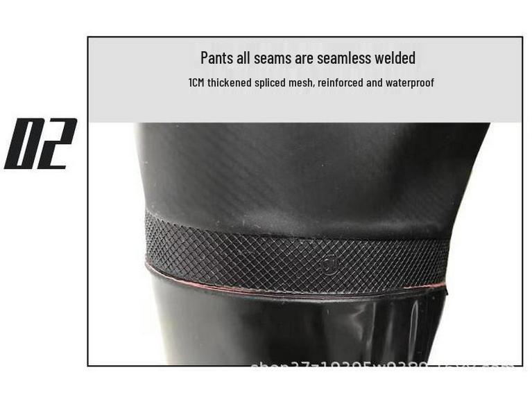 Waterproof Wading Pants with Boots and Leather Chaps for Fishing