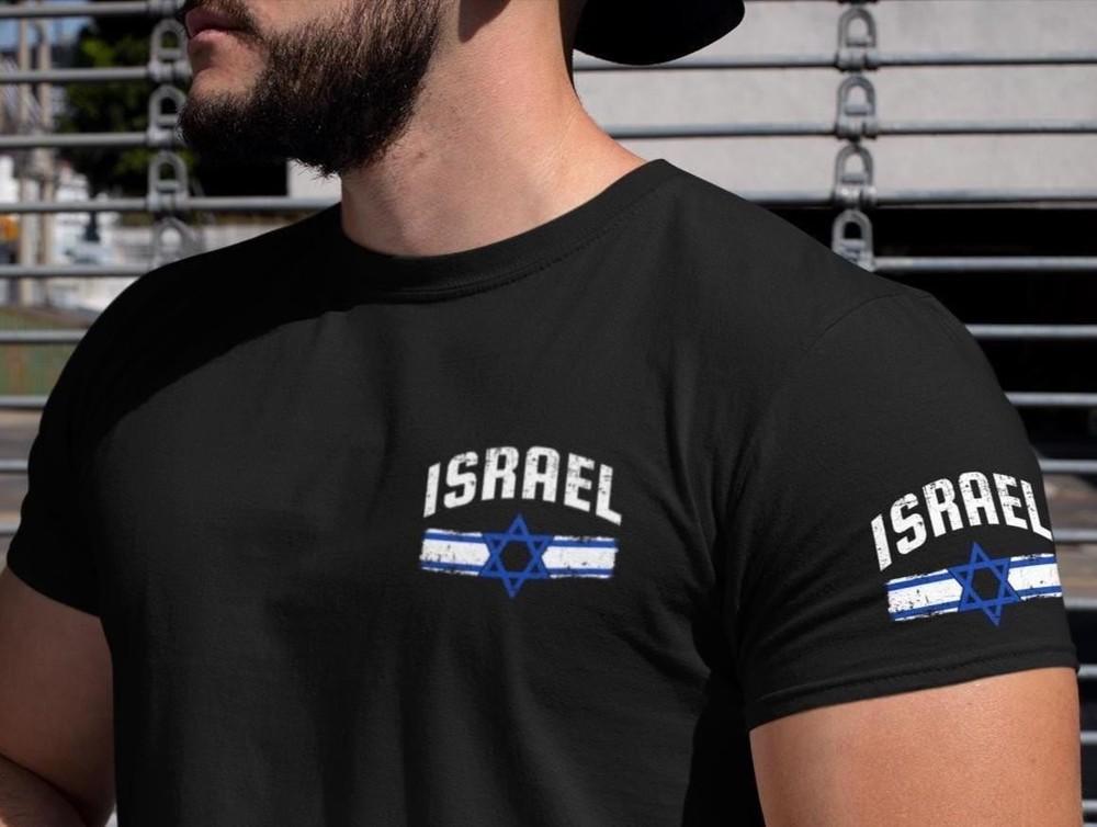 

Футболка Израиль | Футболка с флагом Израиля | Футболка с гордостью за Израиль | Логотип Звезда Давида S
