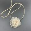 3D Rose Pendant Necklace Versatile Floral Clavicle Chain Simulated Flower Choker