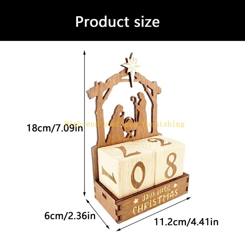 Christmas Countdown Calendar Christmas Countdown Block Set,Home Decors