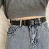 Trendy Black Versatile Pu Belt For Women Great For Casual And Formal Attire