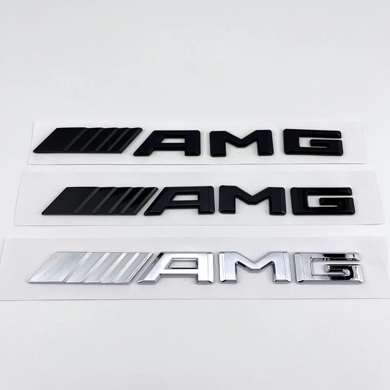 WXAKF1 Hot 2026 New For Benz 3d ABS Black Logo AMG Emblem Letters Car Trunk Badge For Mercedes Benz W204 W205 W176 W177 W212 W213 AMG S