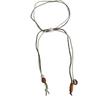 Ethnic style woven necklace female niche personality design collarbone chain retro simple dzi beads beaded sweater chain accessories