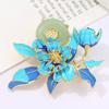 Delicate Women's Peony Brooch Pin with Enamel Finish and Pearls Accent Adds Elegant Charm to Any Stylish Look Styles