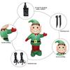 Illuminated Christmas Iatable Elf Christmas Elf Iatable Yard Decor Santa Helper Elf Figure Character Christmas Decoration Gift