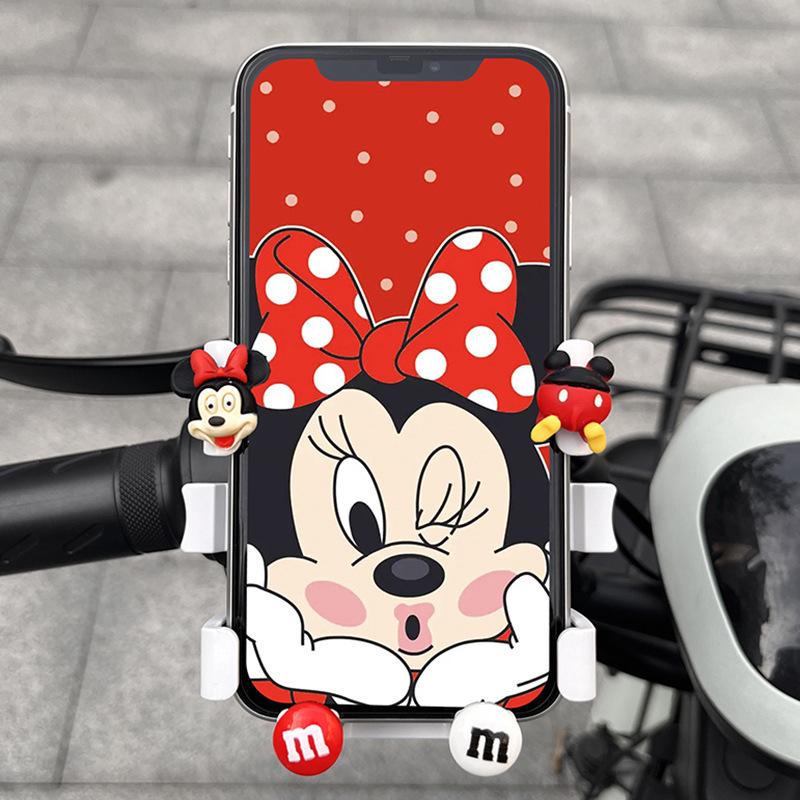 Cute Cartoon Shockproof Phone Holder for Bikes and Electric Vehicles - Ideal for Navigation and Delivery Riders